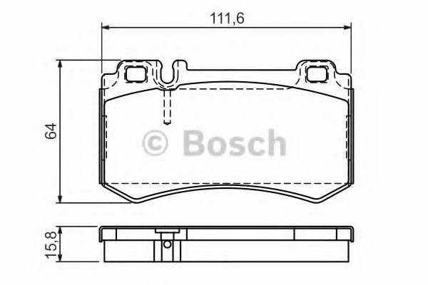 BOSCH 0986494356 Комплект гальмівних колодок, дискове гальмо