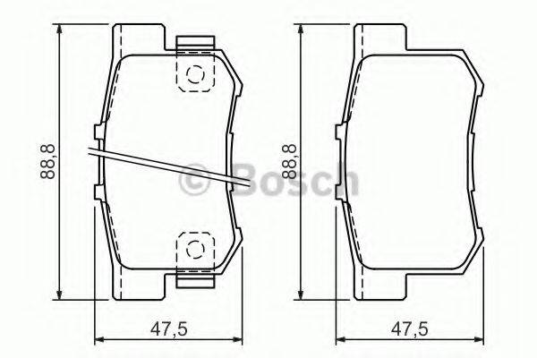 BOSCH 0986494358 Комплект гальмівних колодок, дискове гальмо