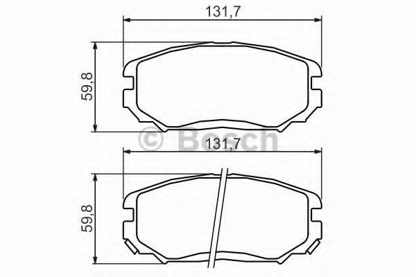 BOSCH 0986494374 Комплект гальмівних колодок, дискове гальмо