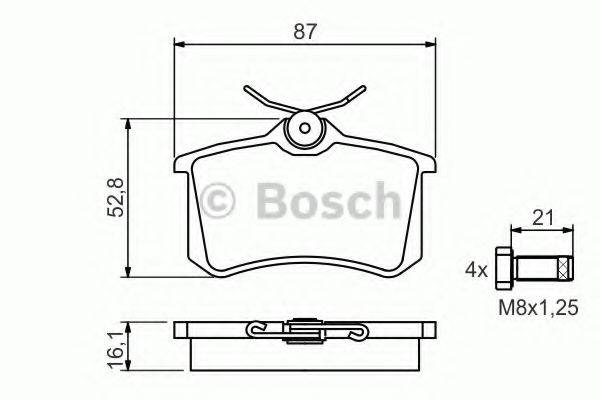 BOSCH 0986494399 Комплект гальмівних колодок, дискове гальмо