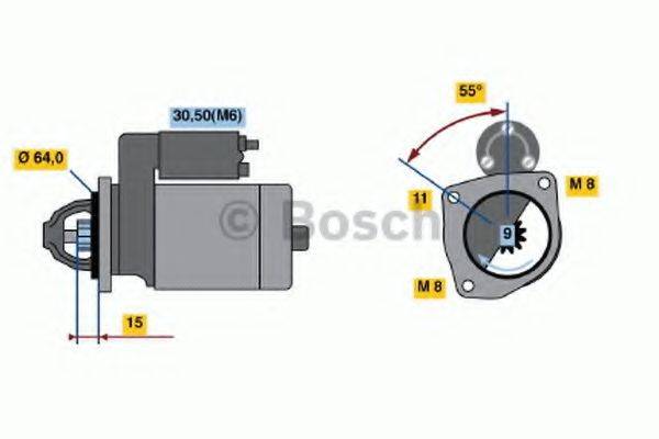 BOSCH 0001107091 Стартер