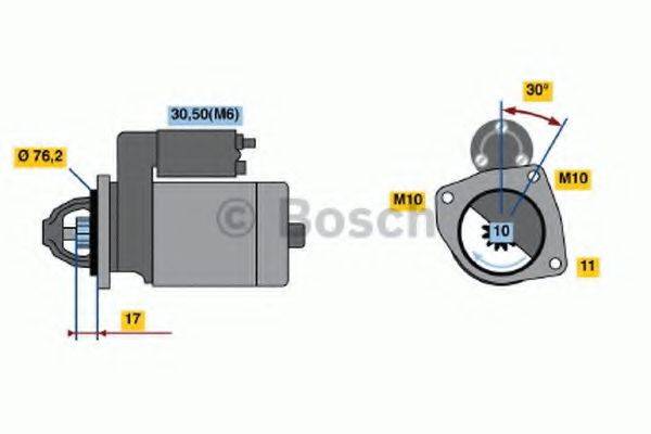 BOSCH 0001108121 Стартер