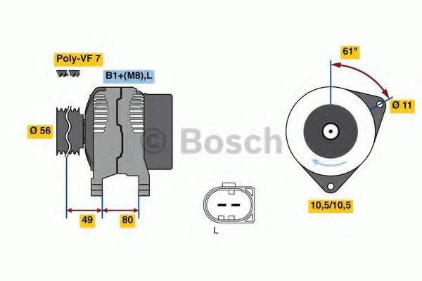 BOSCH 0124525216 Генератор