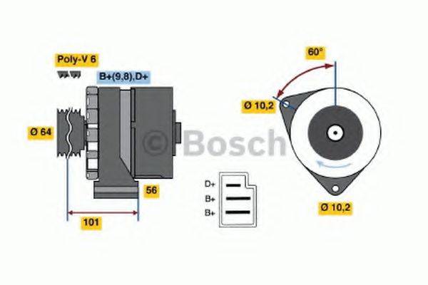 BOSCH 0120489333 Генератор