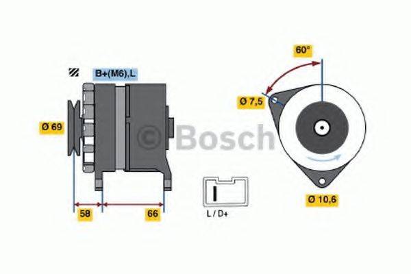 BOSCH 0986037051 Генератор