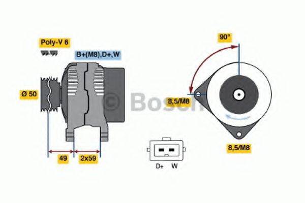 BOSCH 0986038950 Генератор