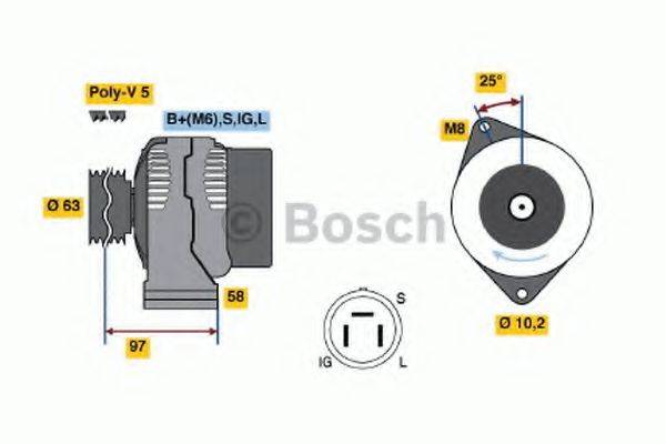 BOSCH 0986038421 Генератор