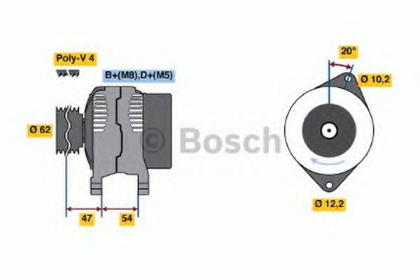 BOSCH 0986040661 Генератор