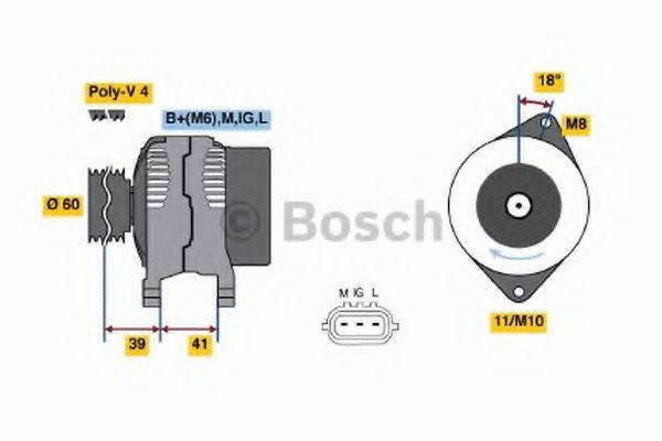 BOSCH 0986045831 Генератор