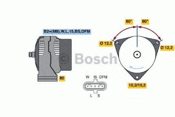 BOSCH 0986048100 Генератор