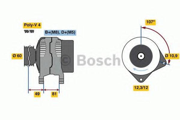 BOSCH 0986049740 Генератор