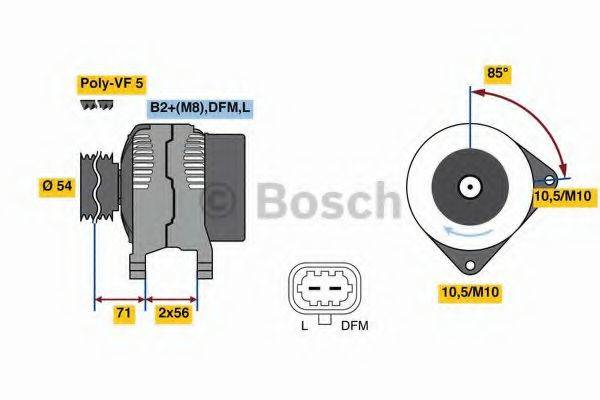 BOSCH 0986080100 Генератор