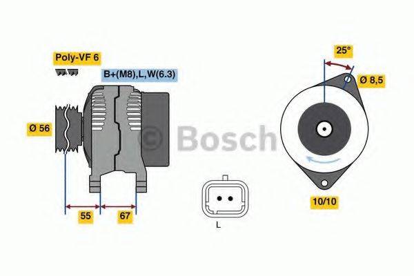 BOSCH 0986080870 Генератор