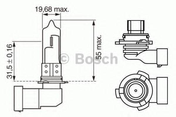 BOSCH 1987302153 Лампа розжарювання, фара далекого світла; Лампа розжарювання, основна фара; Лампа розжарювання, протитуманна фара