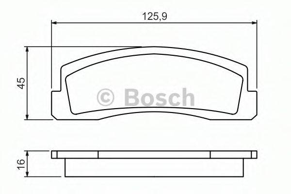 BOSCH 0986494462 Комплект гальмівних колодок, дискове гальмо