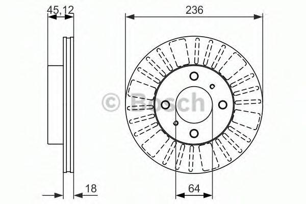 BOSCH 0986479883 гальмівний диск