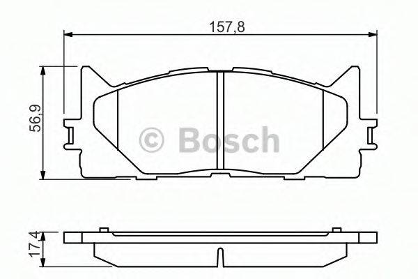 BOSCH 0986494430 Комплект гальмівних колодок, дискове гальмо