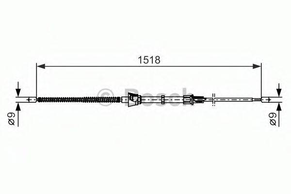 BOSCH 1987482375 Трос, стоянкова гальмівна система