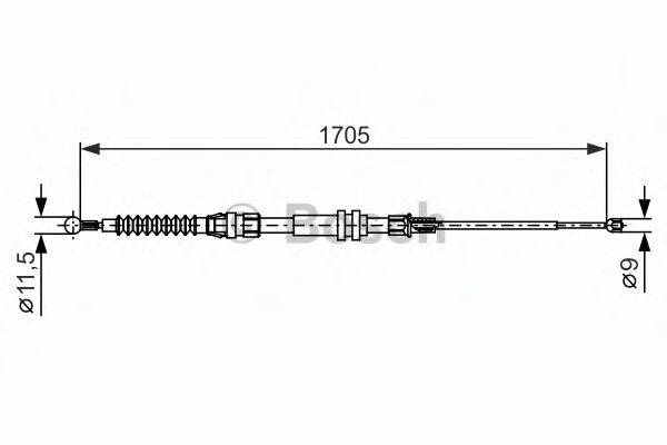 BOSCH 1987482377 Трос, стоянкова гальмівна система