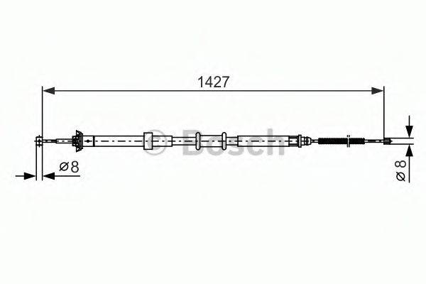 BOSCH 1987482392 Трос, стоянкова гальмівна система