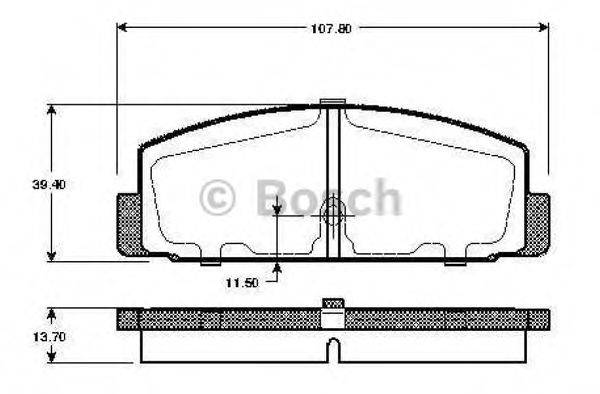 BOSCH 0986TB2096 Комплект гальмівних колодок, дискове гальмо