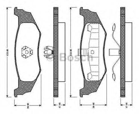 BOSCH 0986TB2260 Комплект гальмівних колодок, дискове гальмо