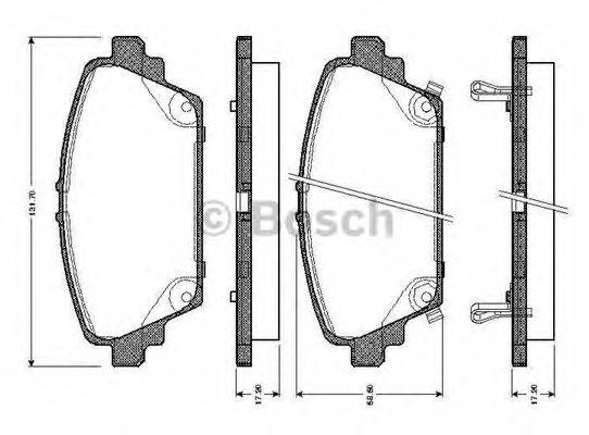 BOSCH 0986TB2340 Комплект гальмівних колодок, дискове гальмо