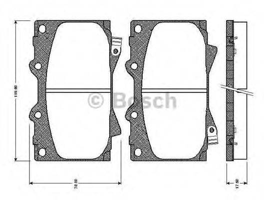 BOSCH 0986TB2348 Комплект гальмівних колодок, дискове гальмо