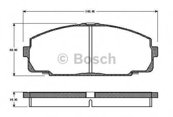 BOSCH 0986TB2688 Комплект гальмівних колодок, дискове гальмо