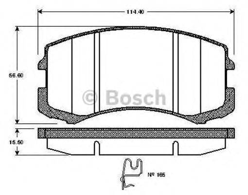 BOSCH 0986TB2851 Комплект гальмівних колодок, дискове гальмо