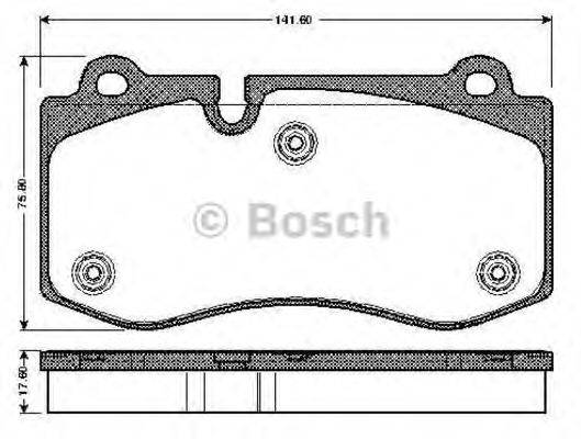 BOSCH 0986TB2932 Комплект гальмівних колодок, дискове гальмо