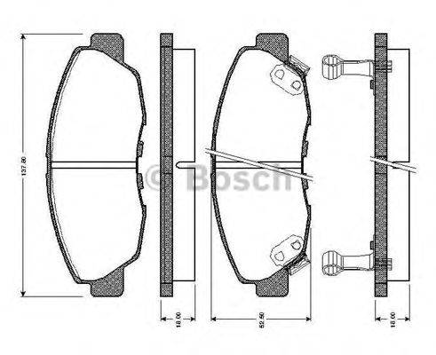 BOSCH 0986TB2178 Комплект гальмівних колодок, дискове гальмо