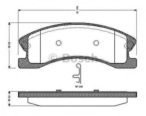 BOSCH 0986TB2439 Комплект гальмівних колодок, дискове гальмо