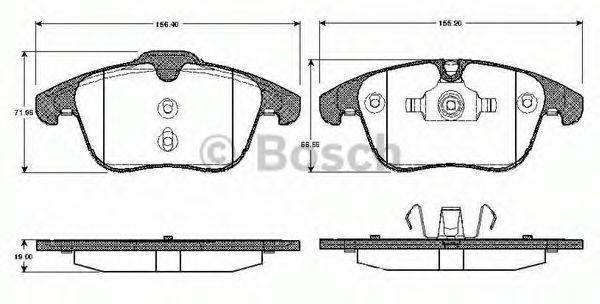 BOSCH 0986TB2939 Комплект гальмівних колодок, дискове гальмо