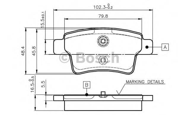 BOSCH 0986TB2980 Комплект гальмівних колодок, дискове гальмо