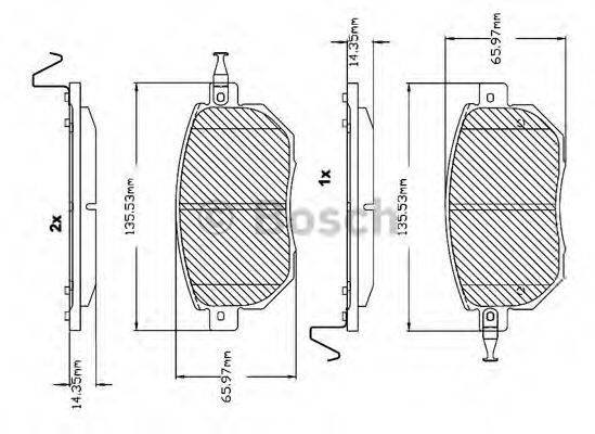 BOSCH F03B150121 Комплект гальмівних колодок, дискове гальмо