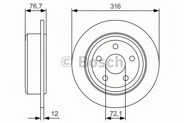 BOSCH 0986479R08 гальмівний диск