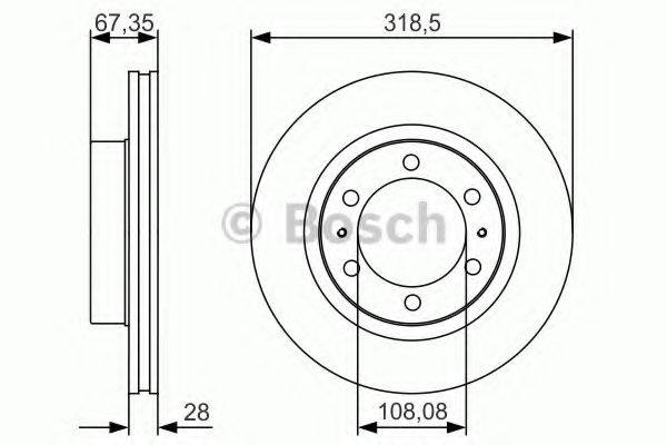 BOSCH 0986479R46 гальмівний диск