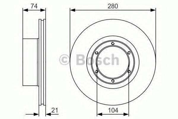 BOSCH 0986479R49 гальмівний диск