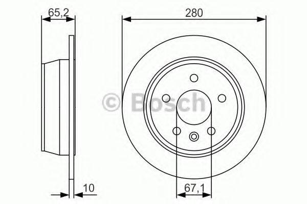 BOSCH 0986479S02 гальмівний диск