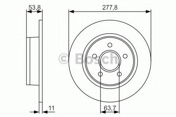 BOSCH 0986479S51 гальмівний диск