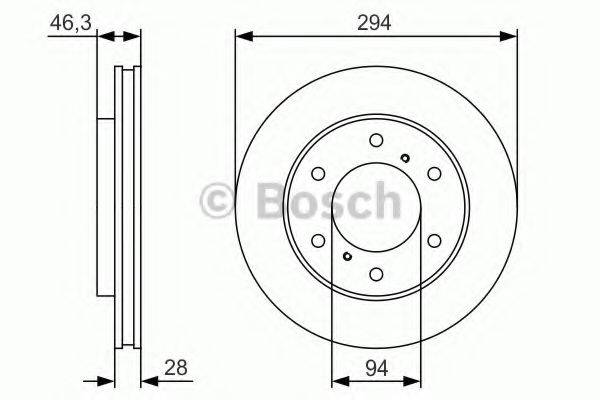 BOSCH 0986479S63 гальмівний диск