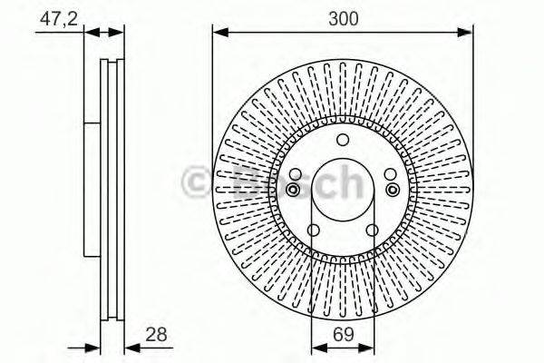 BOSCH 0986479S14 гальмівний диск