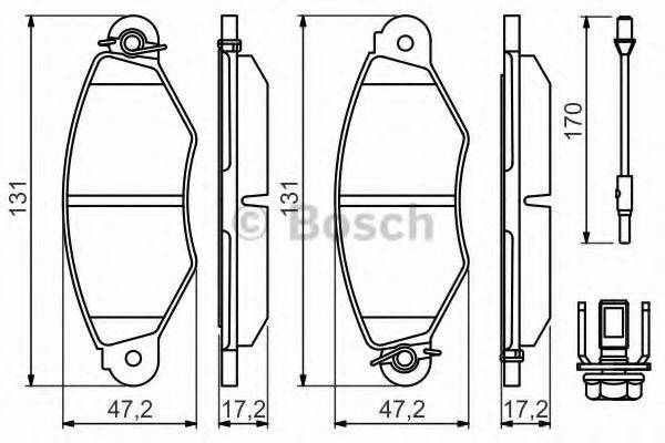 BOSCH 0986494507 Комплект гальмівних колодок, дискове гальмо