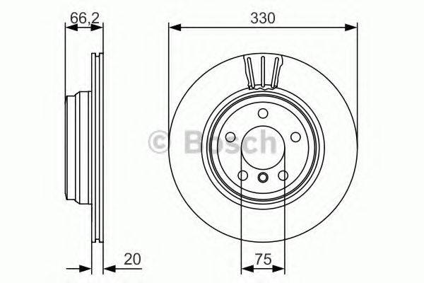 BOSCH 0986479622 гальмівний диск