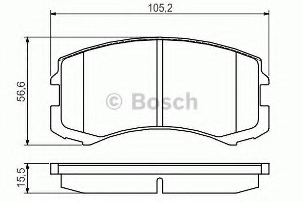 BOSCH 0986495158 Комплект гальмівних колодок, дискове гальмо