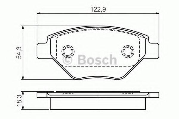 BOSCH 0986495069 Комплект гальмівних колодок, дискове гальмо