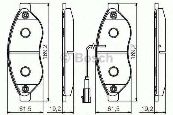 BOSCH 0986495096 Комплект гальмівних колодок, дискове гальмо