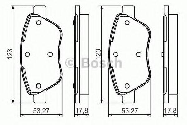 BOSCH 0986495102 Комплект гальмівних колодок, дискове гальмо