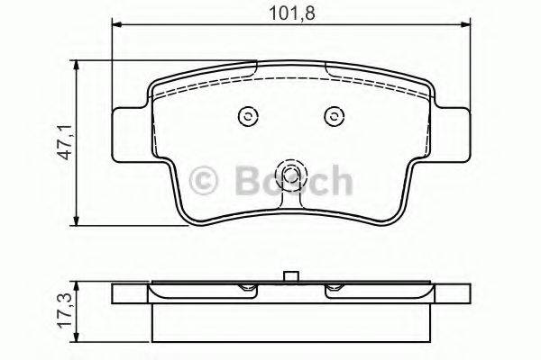 BOSCH 0986495111 Комплект гальмівних колодок, дискове гальмо